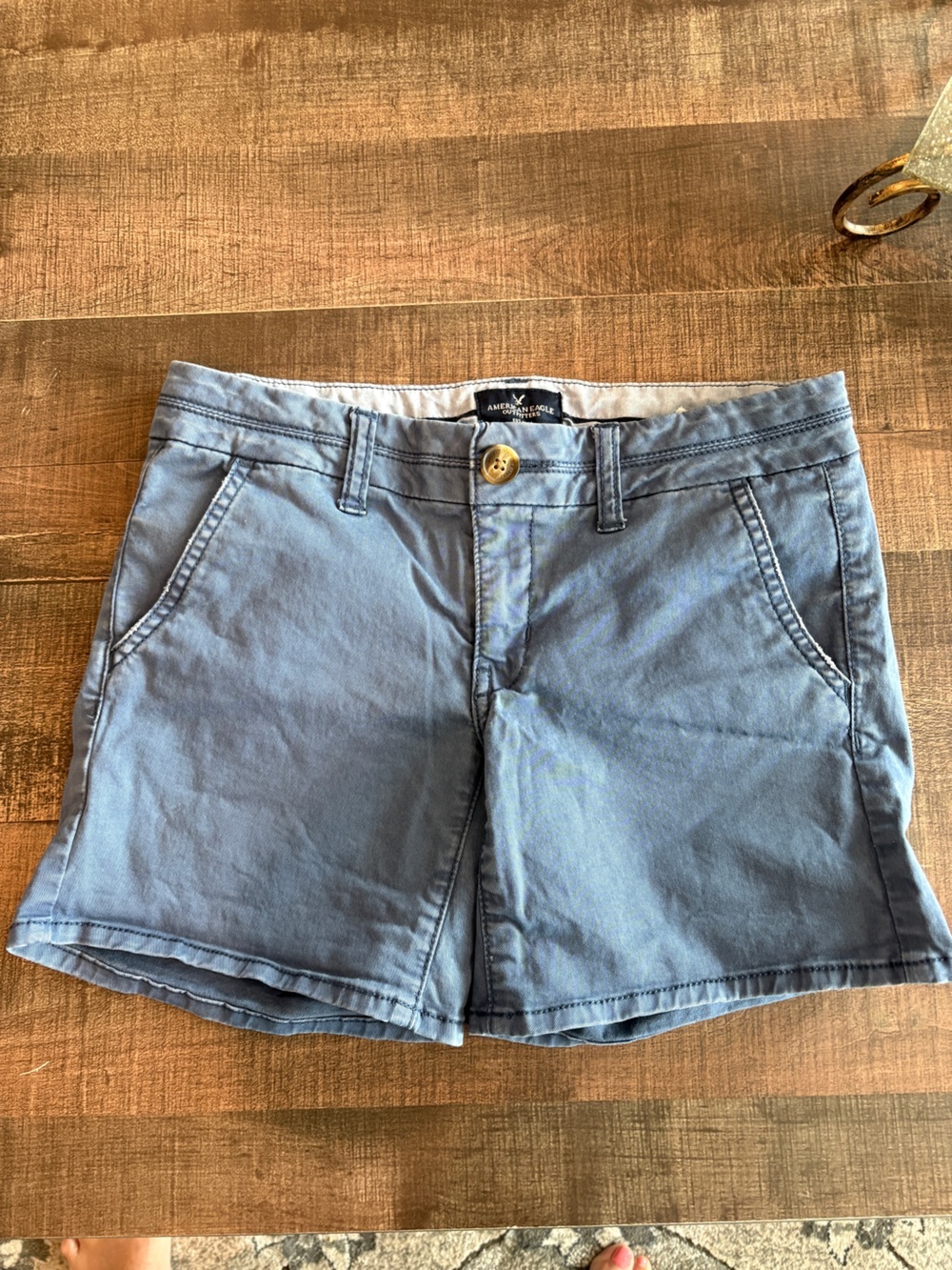 American Eagle Outfitters Women’s Light Blue Chino Bermuda Shorts
